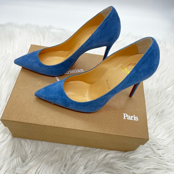 Christian Louboutin | Kate 100mm Velour Pumps - Picture 5 of 14